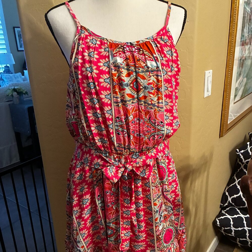 PRETTYGARDEN Women's Summer Sundress Casual Spaghetti Strap Floral - M - Picture 2 of 7